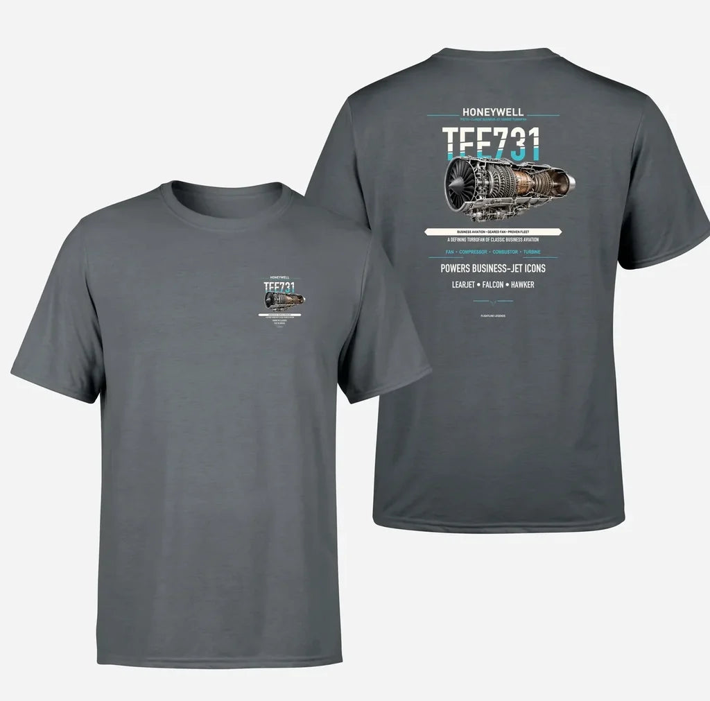 TFE731 design on gray t shirt