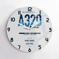 Thumbnail for Airbus A320neo design on light gray no frame wall clock