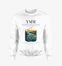 Thumbnail for Fort McMurray International Airport (YMM) design on white sweatshirt