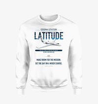 Thumbnail for Cessna Citation Latitude design on white sweatshirt