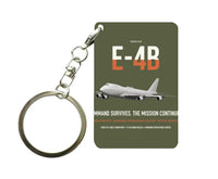 Thumbnail for E-4B Nightwatch design on green army designed key chain, double-side print