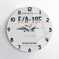 Thumbnail for F-A-18F Super Hornet Block III Two Crew One Strike design on light gray no frame wall clock