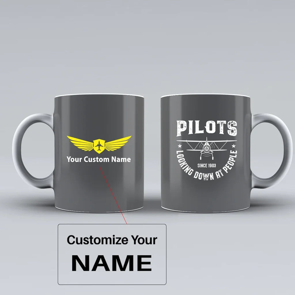Customisable Pilots Looking Down at People Mug - view 7