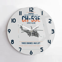 Thumbnail for Sikorsky CH-53E Super Stallion design on light gray no frame wall clock