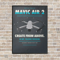Thumbnail for DJI Mavic Air 2 vertical canvas print - framed - gray background