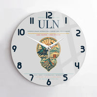 Thumbnail for Chinggis Khaan International Airport (ULN) design on light gray no frame wall clock