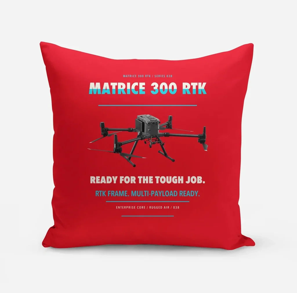 DJI Matrice 300 RTK design on red pillow