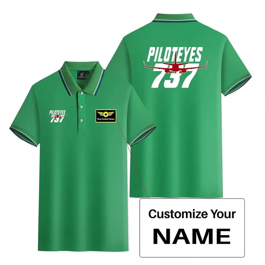 Customisable Amazing Piloteyes737 Polo Shirt - view 7