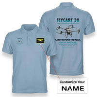 Thumbnail for DJI FlyCart 30 design on light blue polo with custom name badge