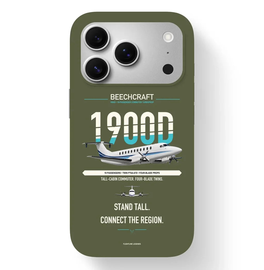 Beechcraft 1900D Case design on green army iphone case