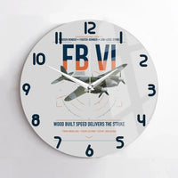 Thumbnail for de Havilland Mosquito FB VI design on light gray no frame wall clock