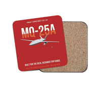 Thumbnail for MQ-25A STINGRAY design on red 1 piece coaster