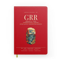 Thumbnail for Gerald R. Ford International Airport Grand Rapids (GRR) design on red notebook