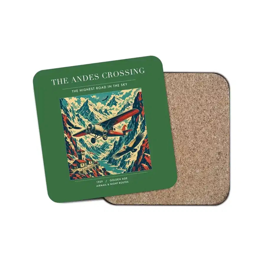 The Andes Crossing - Designed Coasters design on green 1-piece