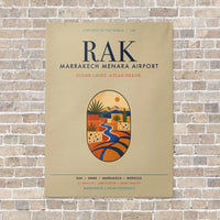 Thumbnail for Marrakech Menara Airport RAK vertical canvas print - no frame - beige background