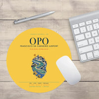 Thumbnail for Porto Francisco Sá Carneiro Airport (OPO) design on yellow round mouse pad