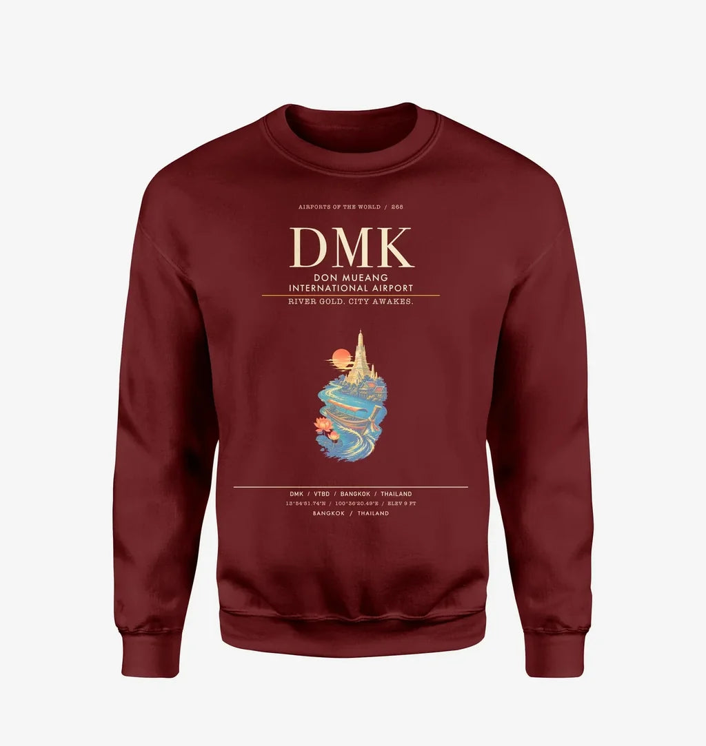 Don Mueang International Airport Bangkok DMK Sweatshirt - Wine Red