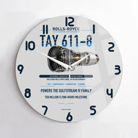 Thumbnail for TAY 611-8 design on light gray no frame wall clock