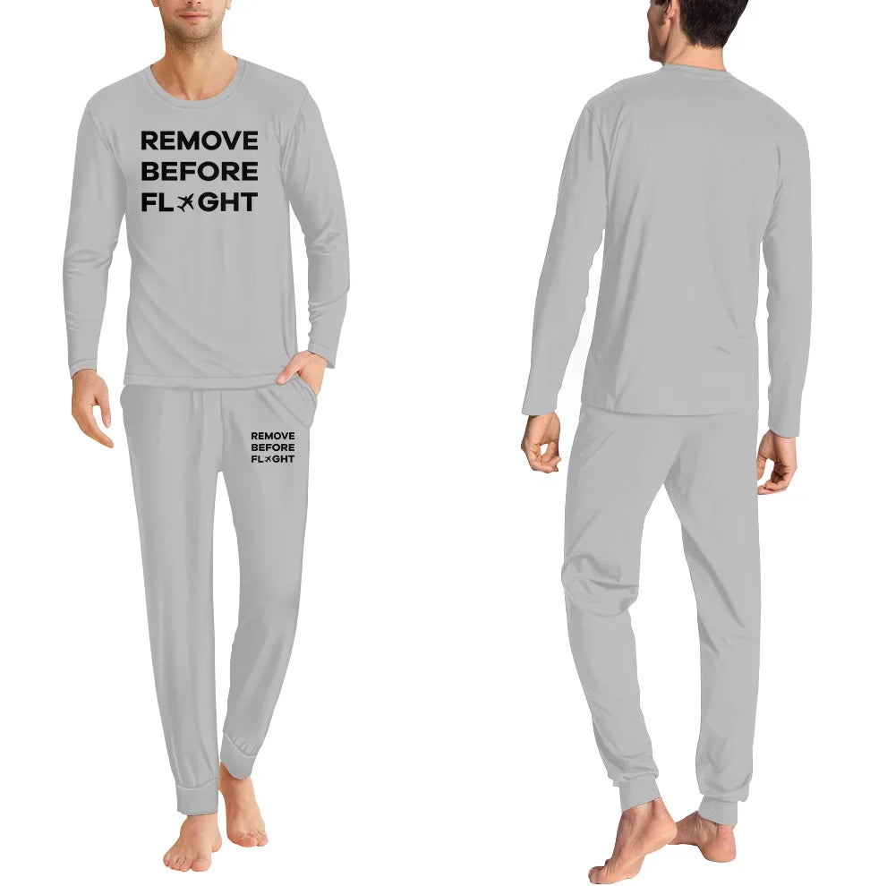 Remove Before Flight men pajamas - Light Gray