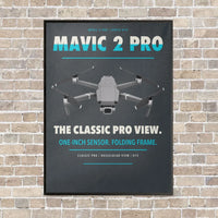 Thumbnail for DJI Mavic 2 Pro vertical canvas print - framed - gray background