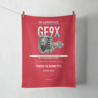 Thumbnail for GE9X design on red towel