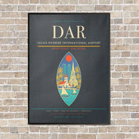 Thumbnail for Julius Nyerere International Airport DAR vertical canvas print - framed - gray background