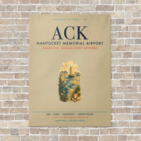 Thumbnail for Nantucket Memorial Airport ACK vertical canvas print - no frame - beige background