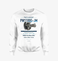 Thumbnail for PW1100G-JM design on white sweatshirt