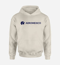 Thumbnail for Aero Mexico logo printed on khaki hoodie