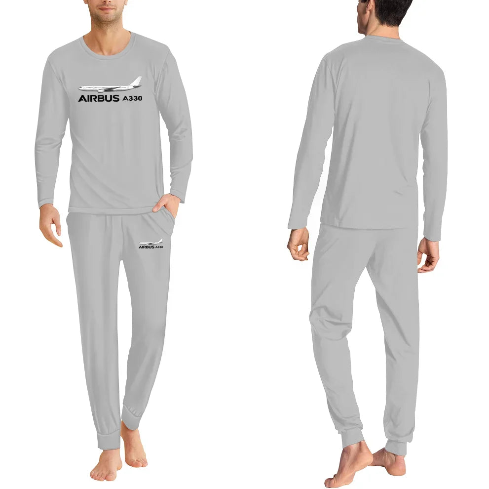 The Airbus A330 men pajamas - Light Gray