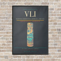 Thumbnail for Bauerfield International Airport VLI — Port Vila vertical canvas print - framed - gray background