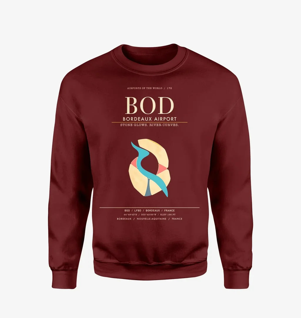 Bordeaux Airport BOD Sweatshirt - Wine Red