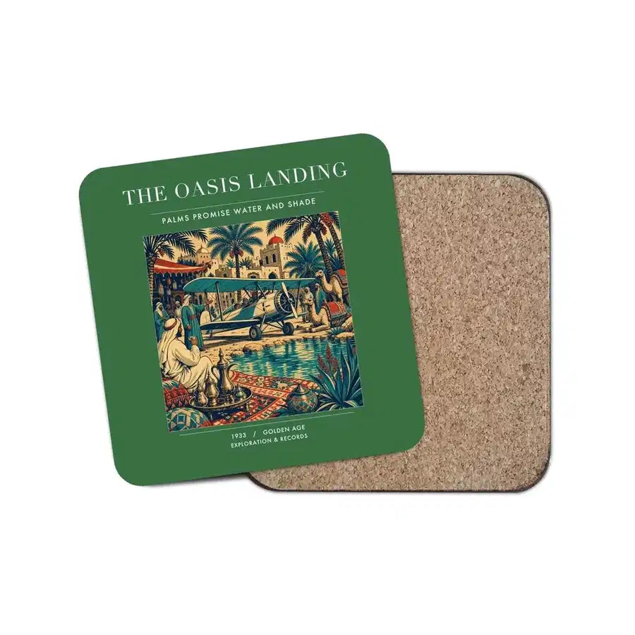 The Oasis Landing - Designed Coasters design on green 1-piece