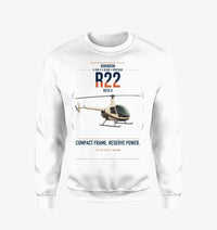 Thumbnail for Robinson R22 Beta II design on white sweatshirt
