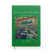 Thumbnail for VINTAGE G4502 - The Factory Night Shift - Designed Notebooks design on green