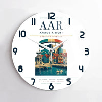 Thumbnail for Aarhus Airport AAR Wall-Clock No-Frame - White