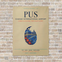 Thumbnail for Gimhae International Airport Busan PUS vertical canvas print - no frame - beige background