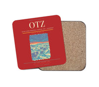 Thumbnail for Ralph Wien Memorial Airport (OTZ) design on red 1 piece coaster