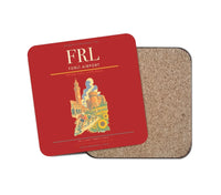 Thumbnail for Forlì Airport (FRL) design on red 1 piece coaster
