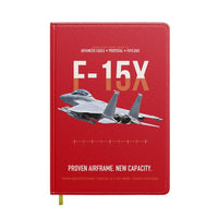Thumbnail for F-15X Advanced Eagle Proposal Proven Airframe New Capacity design on red notebook
