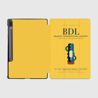 Thumbnail for Bradley International Airport (BDL) design on yellow samsung tablet tablet case
