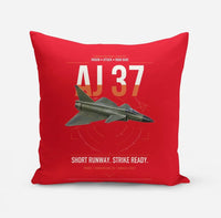 Thumbnail for Saab AJ 37 Viggen design on red pillow