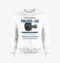 Thumbnail for PW4000-100 design on white sweatshirt