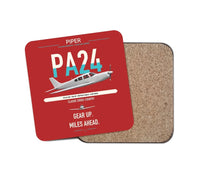 Thumbnail for Piper PA-24-250 Comanche 250 design on red 1 piece coaster