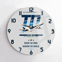 Thumbnail for Boeing 777-9 design on light gray no frame wall clock