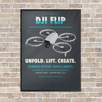 Thumbnail for DJI Flip vertical canvas print - framed - gray background