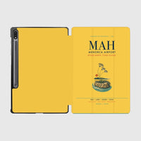Thumbnail for Menorca Airport (MAH) design on yellow samsung tablet tablet case