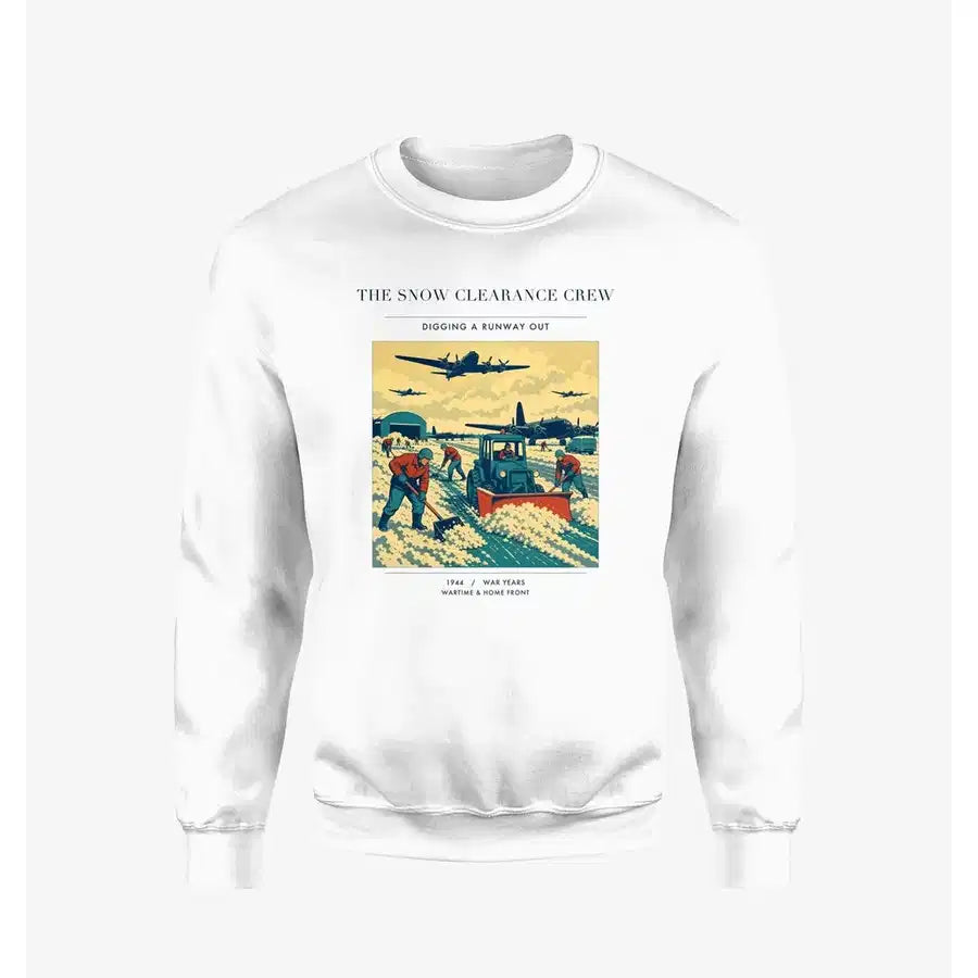 VINTAGE G4523 - The Snow Clearance Crew - Designed Sweatshirts design on white