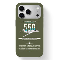 Thumbnail for Cessna Citation 550 - Citation II design on green army magsafe iphone case, for iPhone 17 Pro