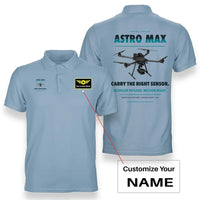 Thumbnail for Freefly Astro Max design on light blue polo with custom name badge